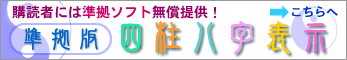 購読者には準拠ソフト「四柱八字表示」を無償提供！